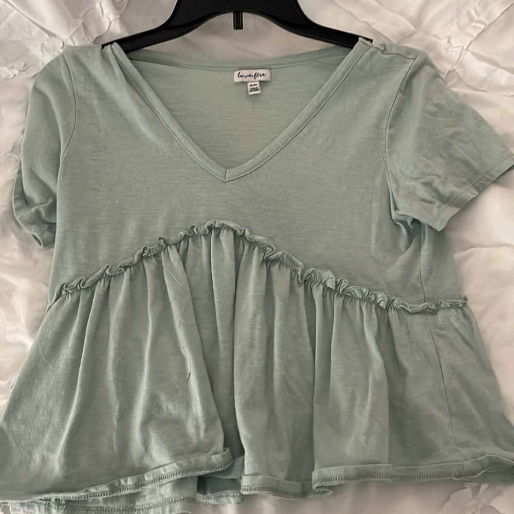 cropped flowy shirt